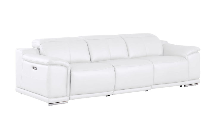 2679 - Genuine Leather Sofa With 3 Power Recliners