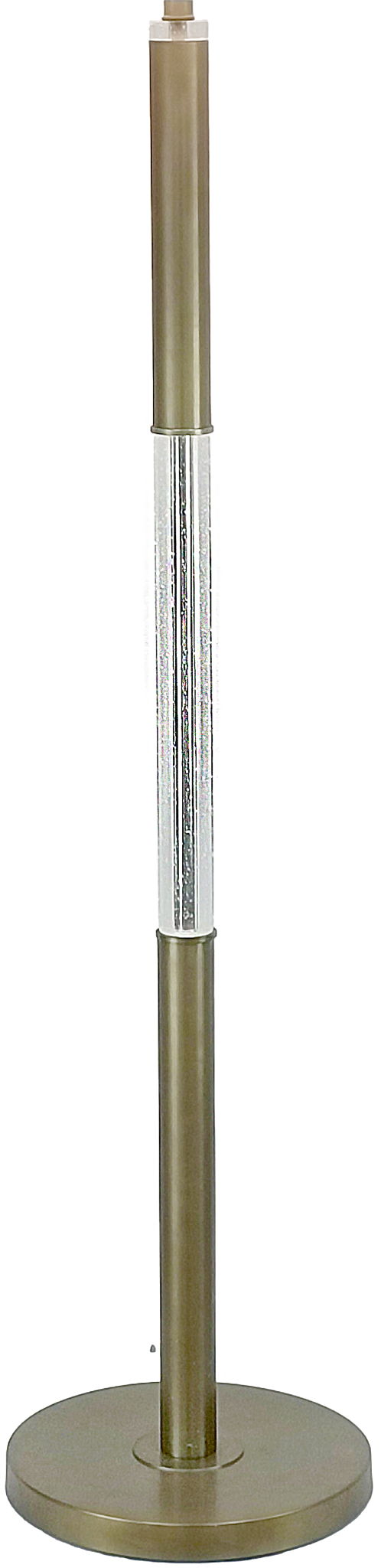 Golden Brilliance Metal &amp; Seeded Crystal Floor Lamp With Night Light - Matte Golden Bronze
