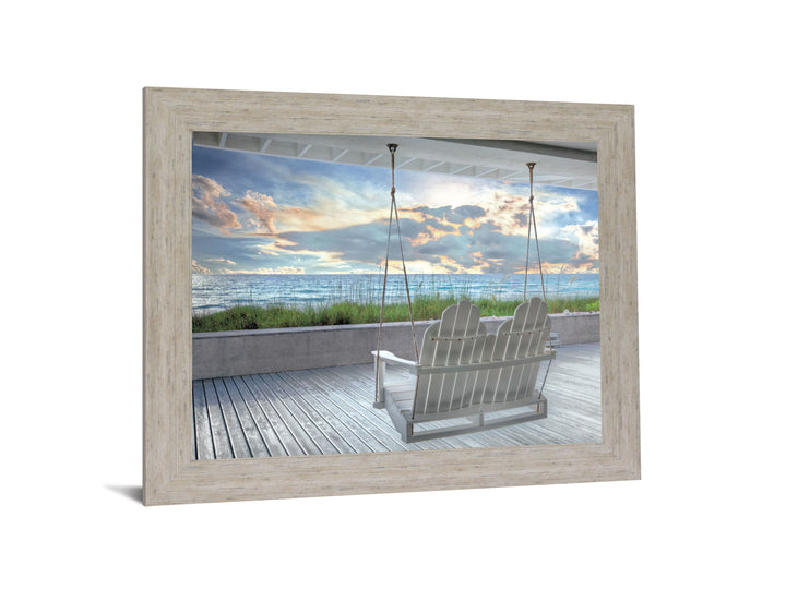 Seaside Swing Serenity - 28" x 34" Framed Wall Art
