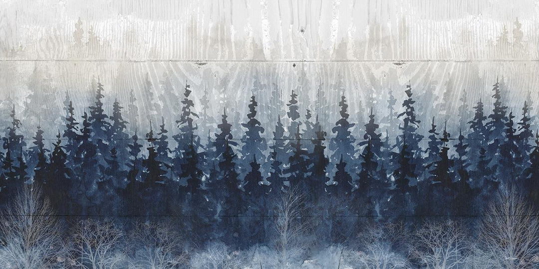 Misty Indigo Forest By Carol Robinson (Small) - Blue