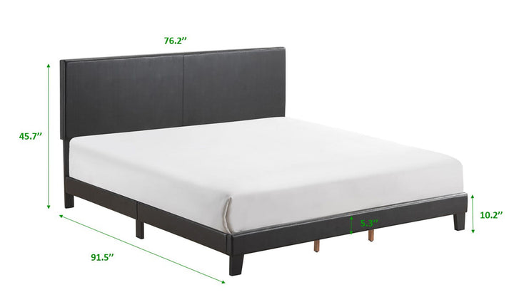 Yates - California King Bed With Adjustable Headboard - Black