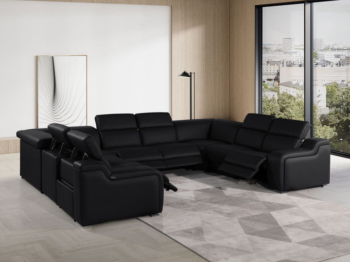 1116 - 8-Piece U-Shaped Sectional Sofa In With 4 Power Recliners &amp; Power Headrest
