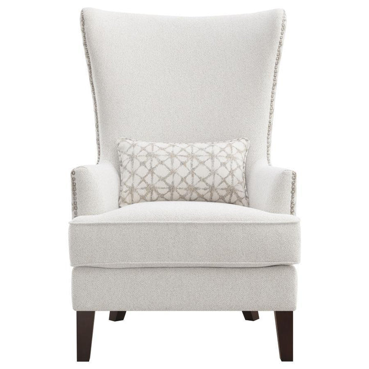 Pippin - Upholstered High Wingback Accent Chair - Latte