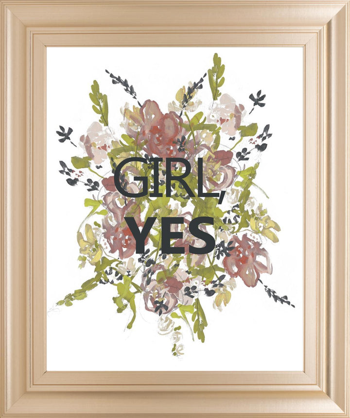 22x26 Empower Flowers II By Jennifer Goldberger - Beige