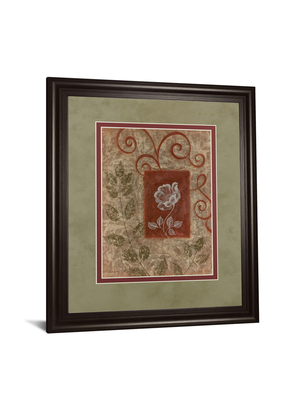 Verdant Scrolls - 34" x 40" Framed Wall Art