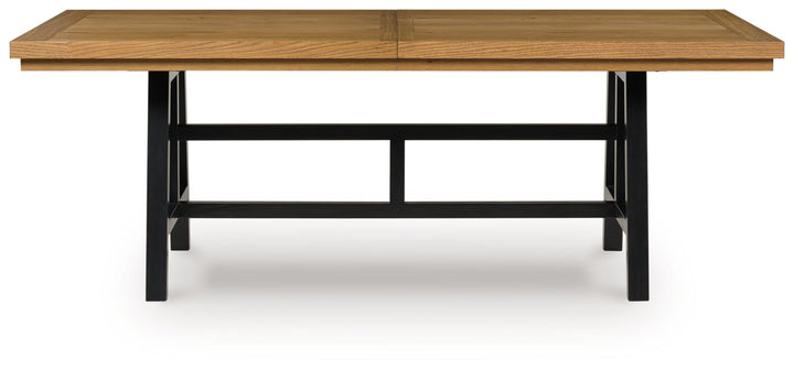 Galliden - Black / Brown - Rectangular Dining Room Extension Table