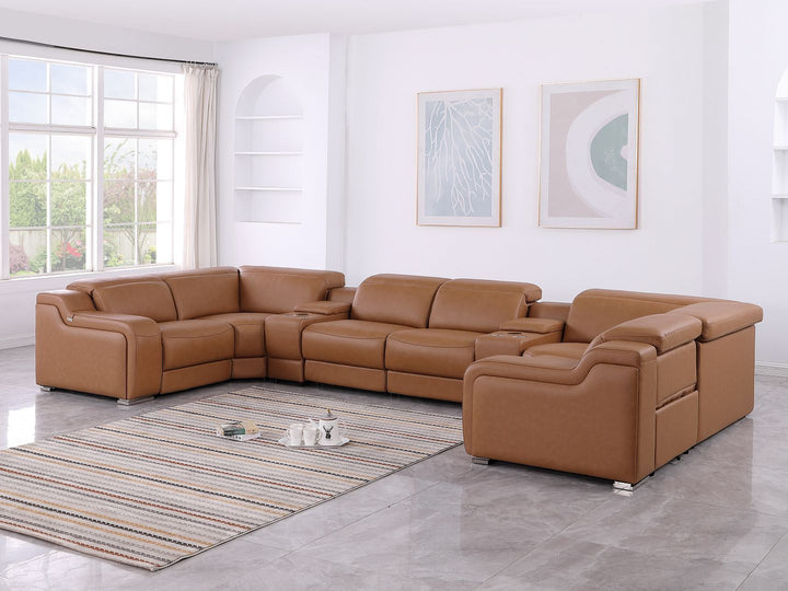 1116 - 8-Piece U-Shaped Sectional Sofa In With 2 Power Recliners & Power Headrests