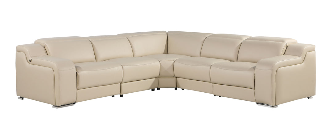 1116 - Power Reclining Italian Leather Sectional