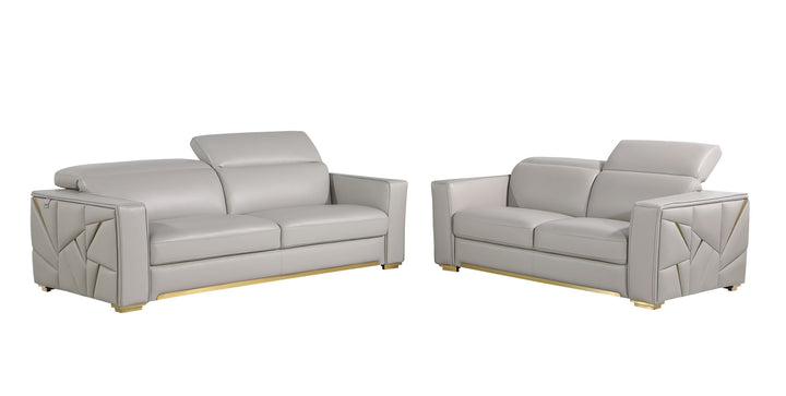 1120 - Top Grain Italian Leather Living Room Set