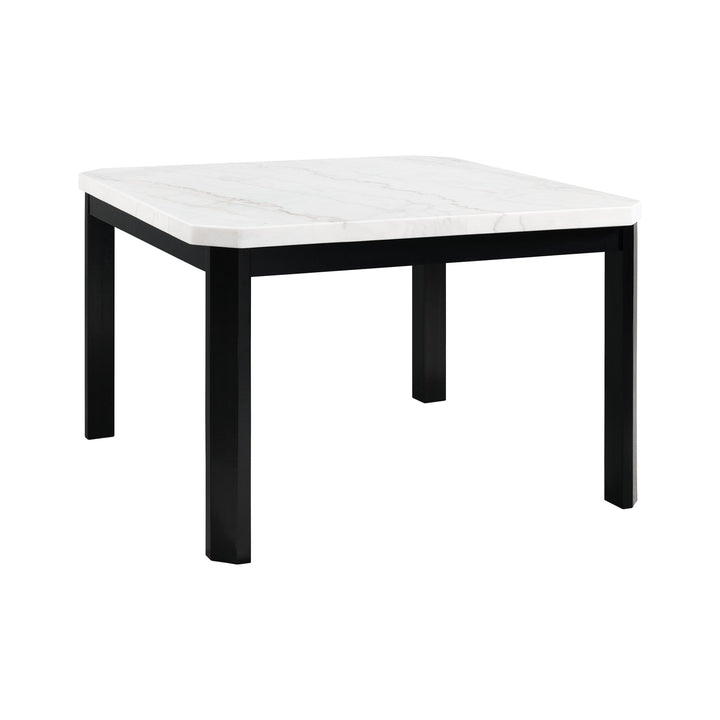 Francesca - 5 Piece Square Counter Dining Set (Table &amp; Four Chairs) - White Marble