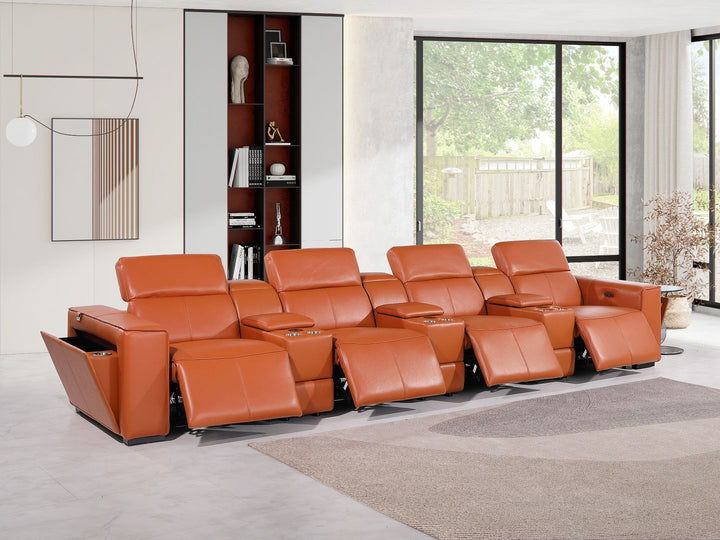 1224 - 7-Piece Modular Power Reclining Sofa In With 4 Power Recliners &amp; Power Headrests