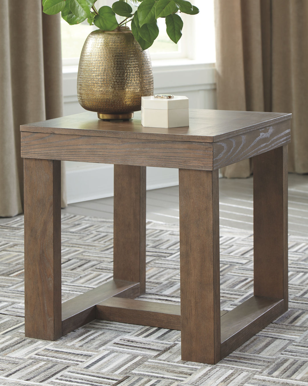 Cariton - Gray - Square End Table