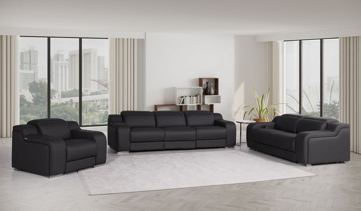 1116 - 6-Piece Modular Power Reclining Sofa, Loveseat &amp; Chair Set In With 6 Power Recliners &amp; Power Headrests
