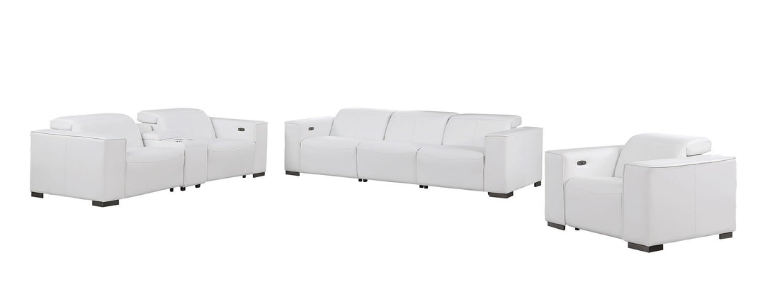 1208 - Modular Leather Set With 6 Power Recliners &amp; Power Headrests
