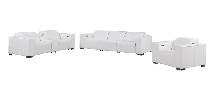 1208 - Modular Leather Set With 6 Power Recliners &amp; Power Headrests