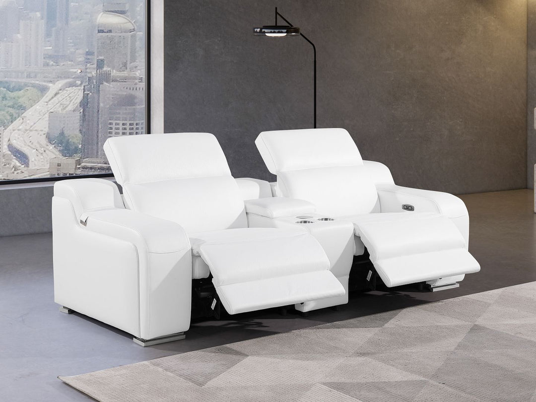 1116 - 3-Piece Modular Power Reclining Console Loveseat In With 2 Power Recliners &amp; Power Headrests