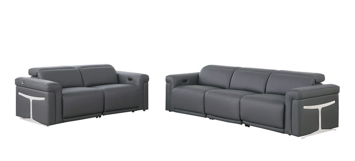 1126 - 5-Piece Modular Power Reclining Sofa And Loveseat Set In With 4 Power Recliners &amp; Power Headrests