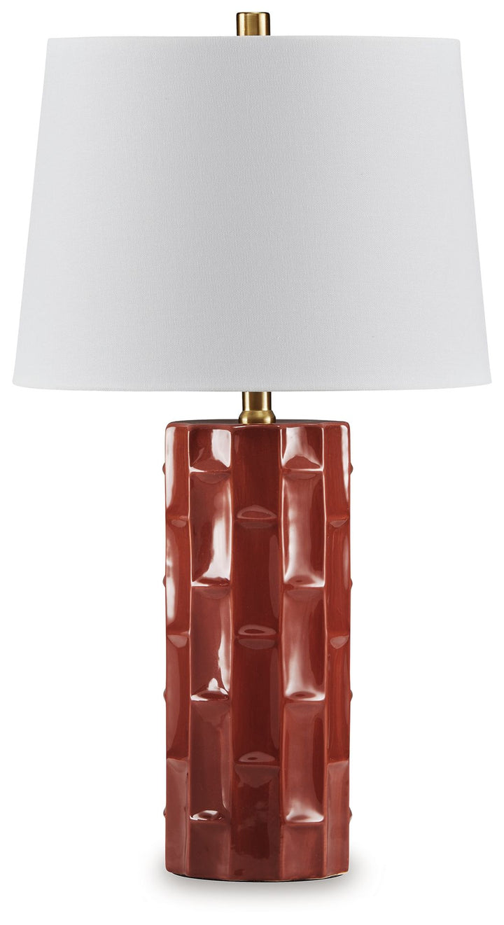 Jacemour - Burnt Umber - Ceramic Table Lamp (Set of 2)