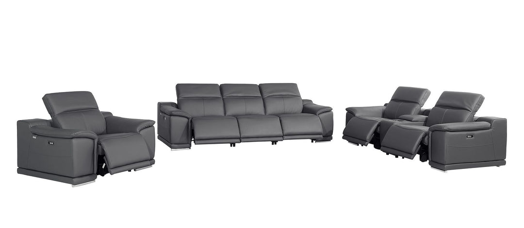 9762 - 7-Piece Modular Power Reclining Sofa, Loveseat And Chair Set With 6 Power Recliners In
