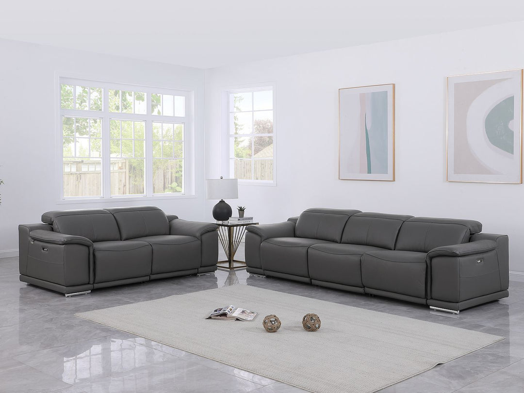 9762 - 5-Piece Modular Power Reclining Sofa And Loveseat Set With 5 Power Recliners In