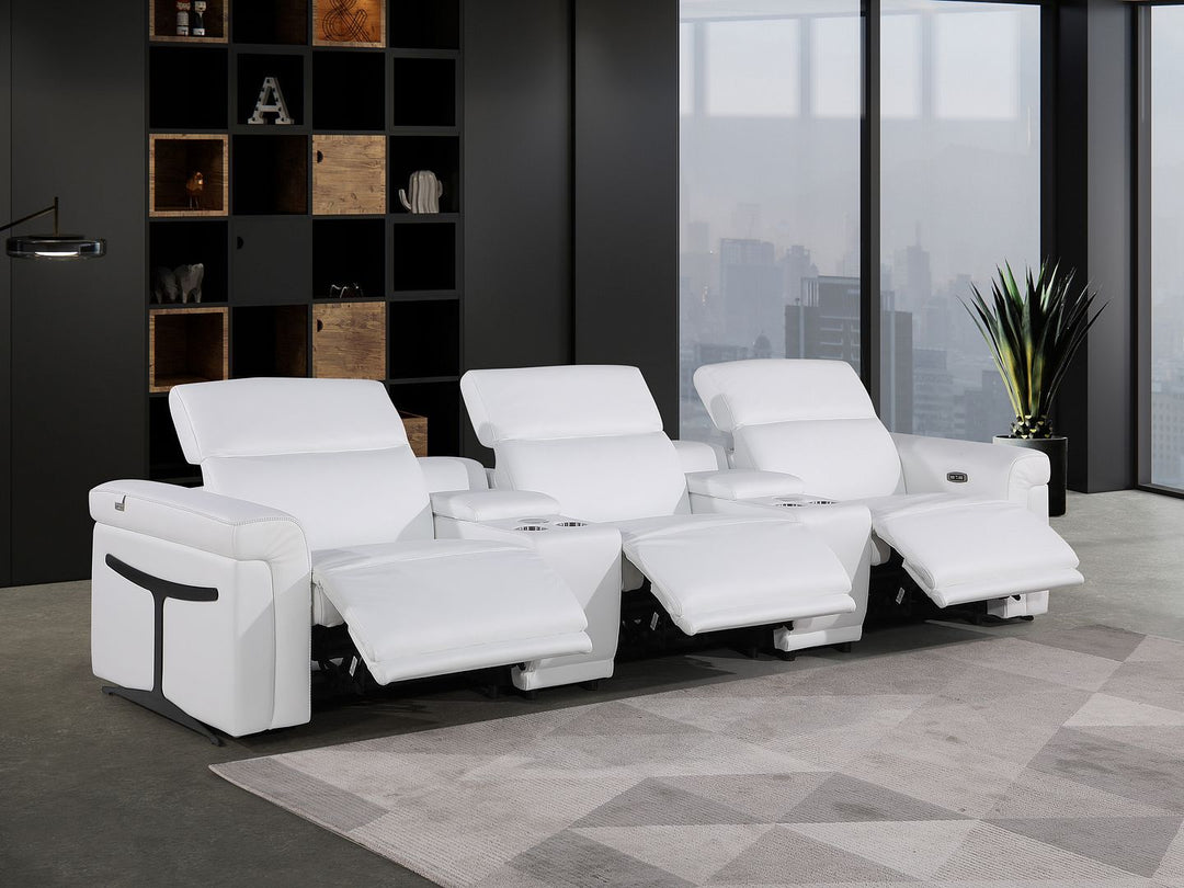 1126 - 5-Piece Modular Power Reclining Sofa In With 3 Power Recliners &amp; Power Headrests