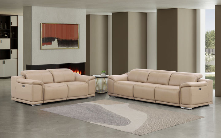 2679 - Genuine Leather Reclining Set (Sofa And Loveseat With 4 Power Recliners)