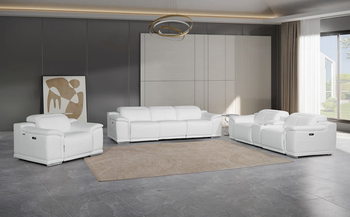 9762 - 7-Piece Modular Power Reclining Sofa, Loveseat And Chair Set With 5 Power Recliners In