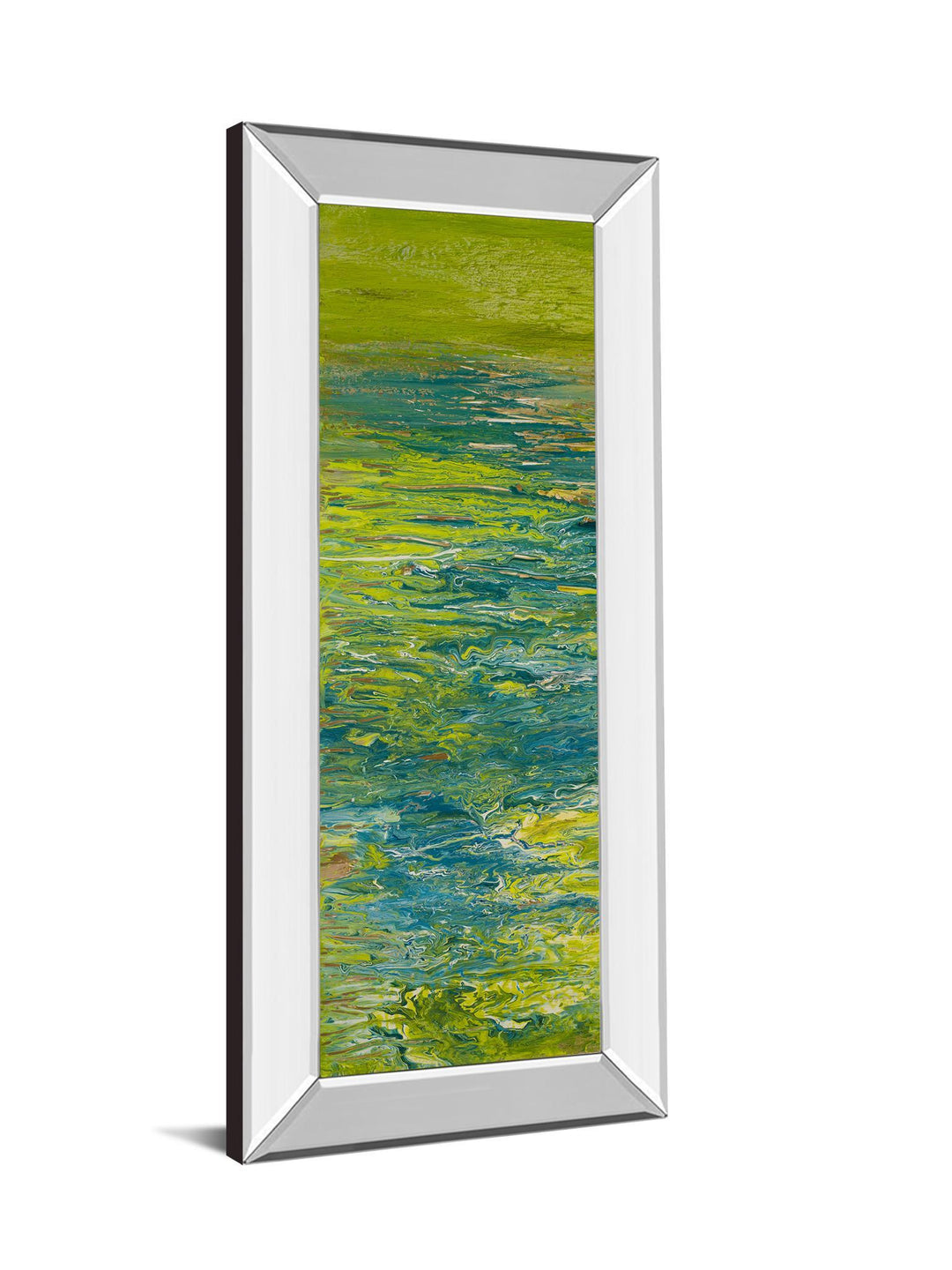 The Lake Il By Roberto Gonzalez - Mirror Framed Print Wall Art - Blue