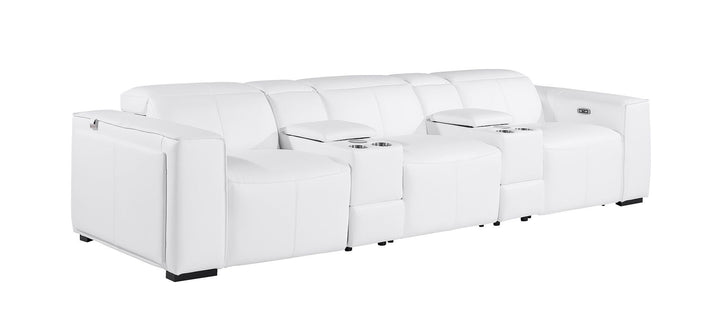1224 - 5-Piece Modular Power Reclining Sofa In With 3 Power Recliners &amp; Power Headrests