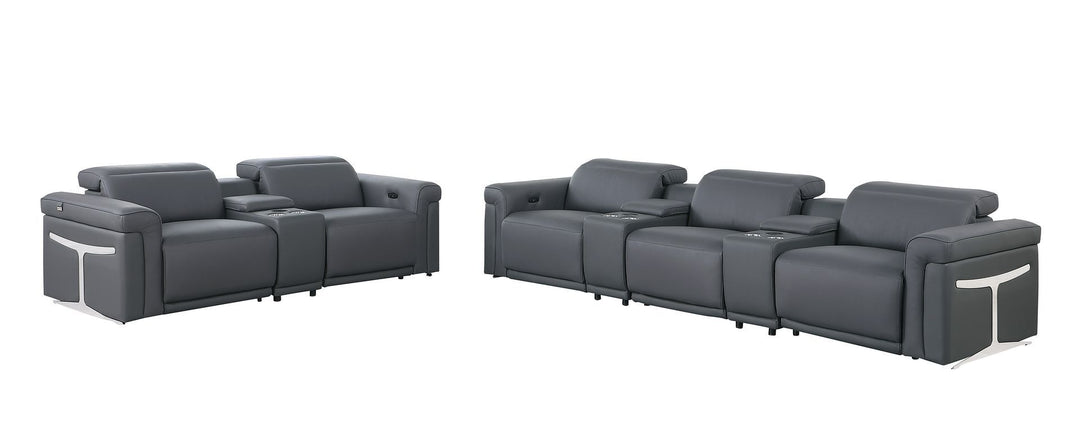 1126 - 8-Piece Modular Power Reclining Sofa &amp; Loveseat Set In With 5 Power Recliners &amp; Power Headrests