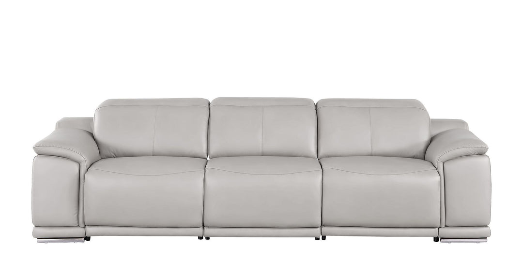 2679 - Genuine Leather Sofa With Dual Power Recliners