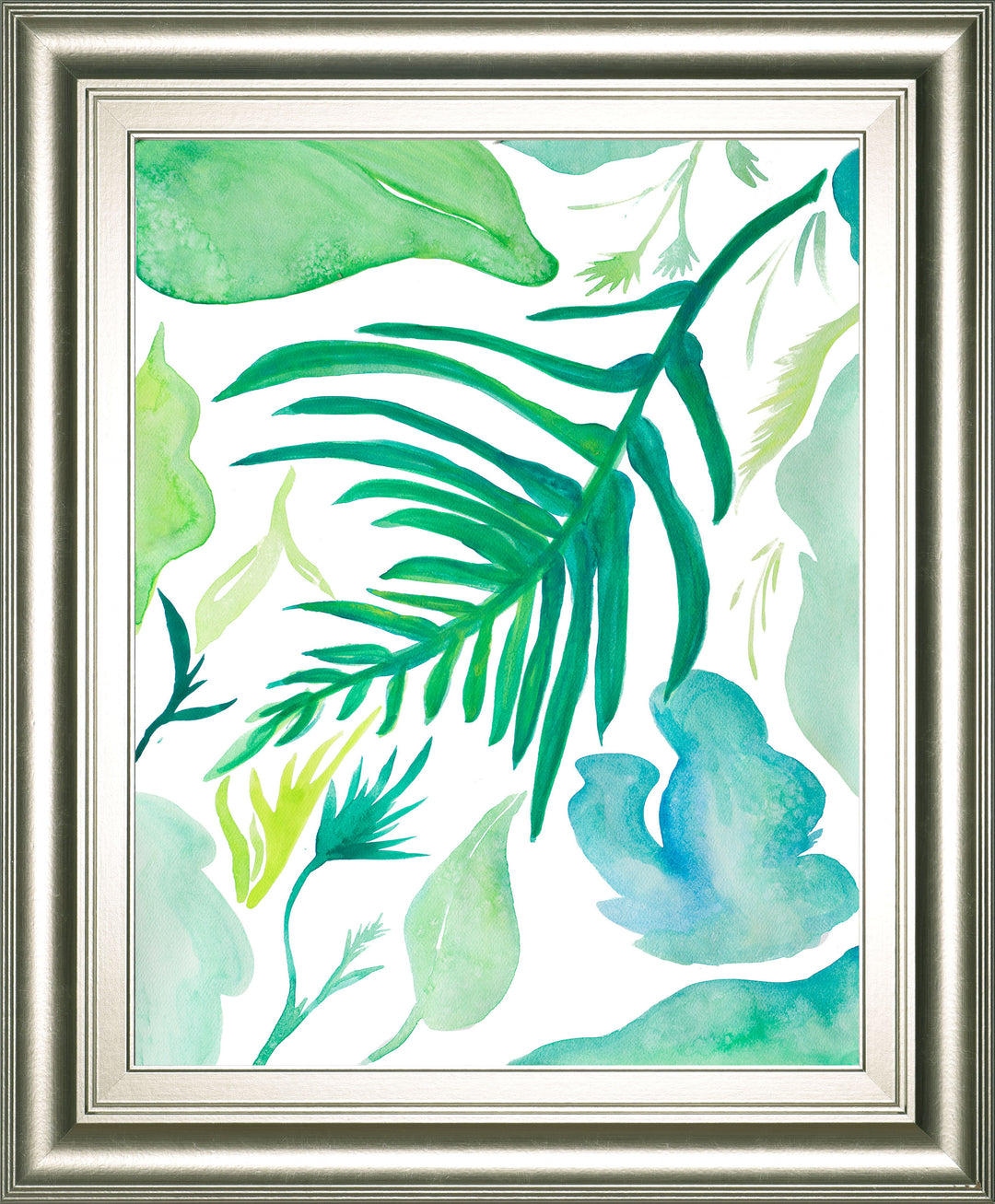 Green Water Leaves I By Kat Papa - Framed Print Wall Art - Green