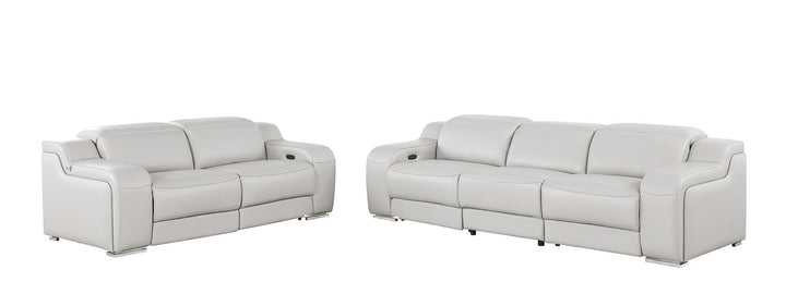 1116 - 5-Piece Modular Power Reclining Sofa And Loveseat Set In With 4 Power Recliners &amp; Power Headrests