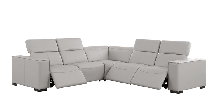 1208 - Leather Reclining Set (Sofa &amp; Loveseat With 4 Power Recliners)