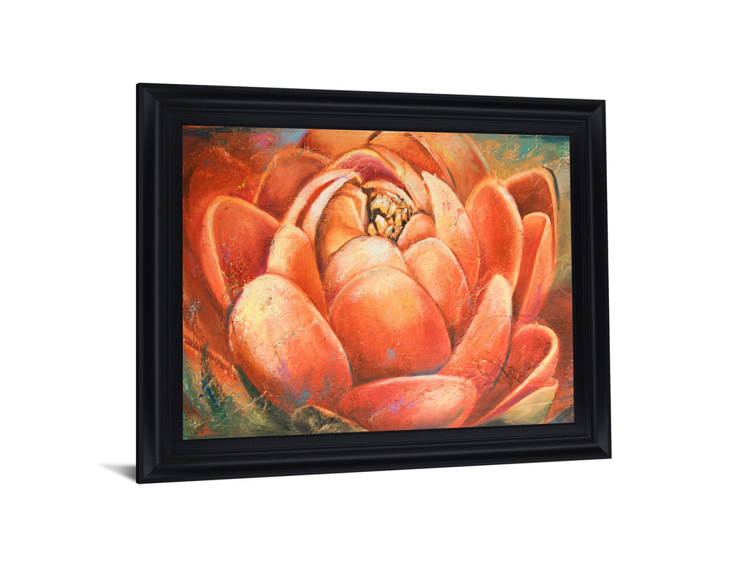 Saffron Petal Radiance - 28" x 34" Framed Wall Art