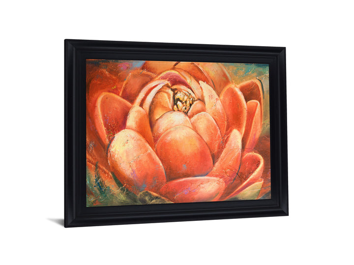 Saffron Petal Radiance - 28" x 34" Framed Wall Art