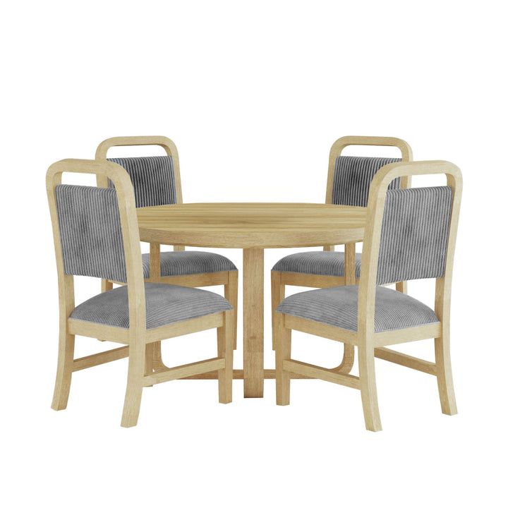 Ridgemont - 5 Piece Standard Height Dining Set (Round Table And Four Chairs) - Natural