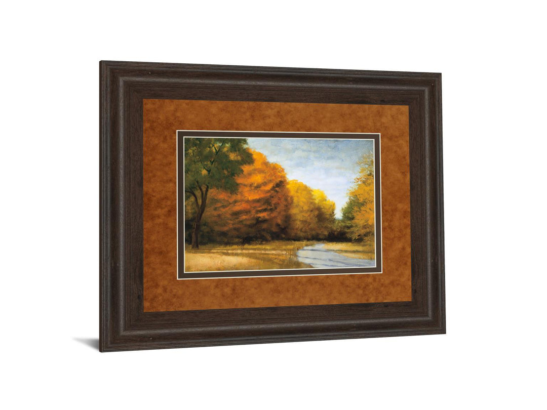 Evening Walk By Robert Striffolino - Framed Print Wall Art - Orange