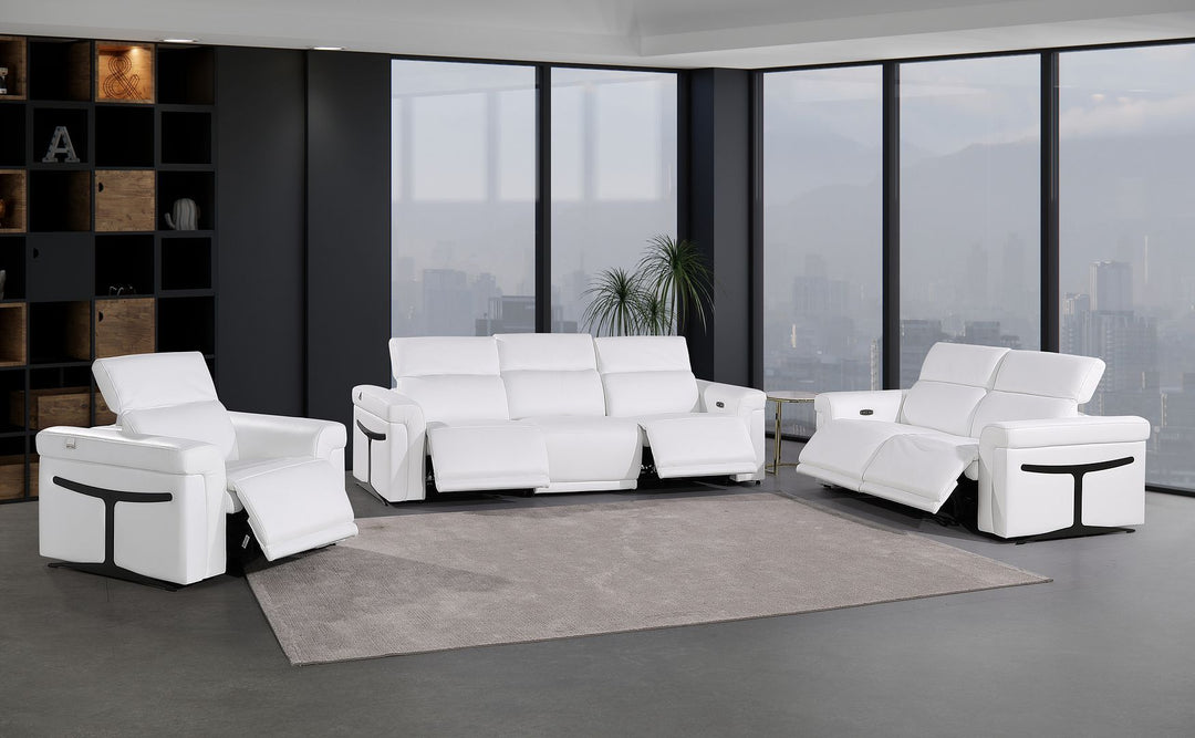 1126 - 6-Piece Modular Power Reclining Sofa, Loveseat &amp; Chair Set In With 5 Power Recliners &amp; Power Headrests