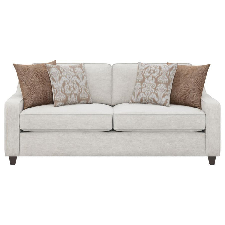 Christine - Upholstered Sloped Arm Sofa - Beige