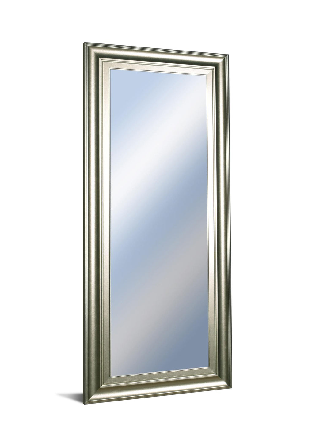 18x42 Decorative Framed Wall Mirror By Classy Art Promotional Mirror Frame #42 - Pearl Silver