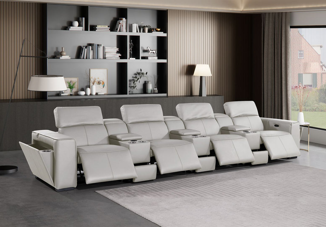 1224 - 7-Piece Modular Power Reclining Sofa In With 4 Power Recliners &amp; Power Headrests