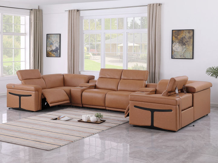 1126 - 8-Piece U-Shaped Sectional Sofa In With 2 Power Recliners &amp; Power Headrests