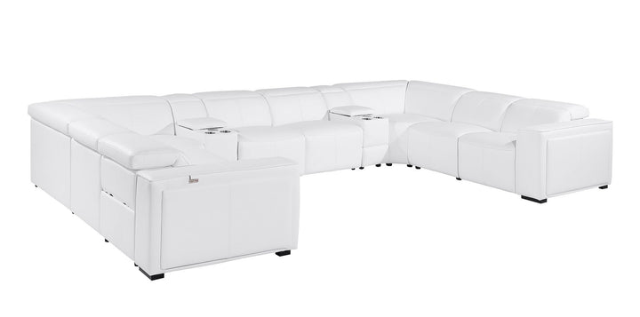 1224 - 10-Piece U-Shaped Sectional Sofa In With 4 Power Recliners &amp; Power Headrests