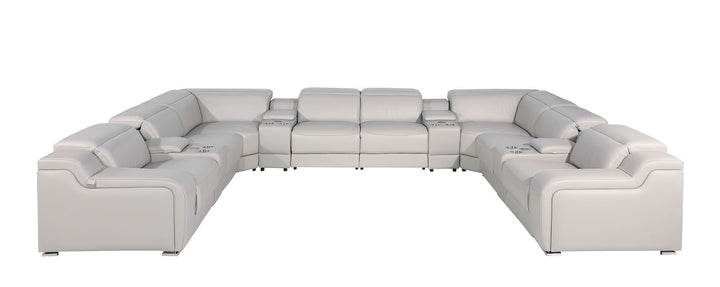 1116 - 12-Piece U-Shaped Sectional Sofa In With 4 Power Recliners &amp; Power Headrests