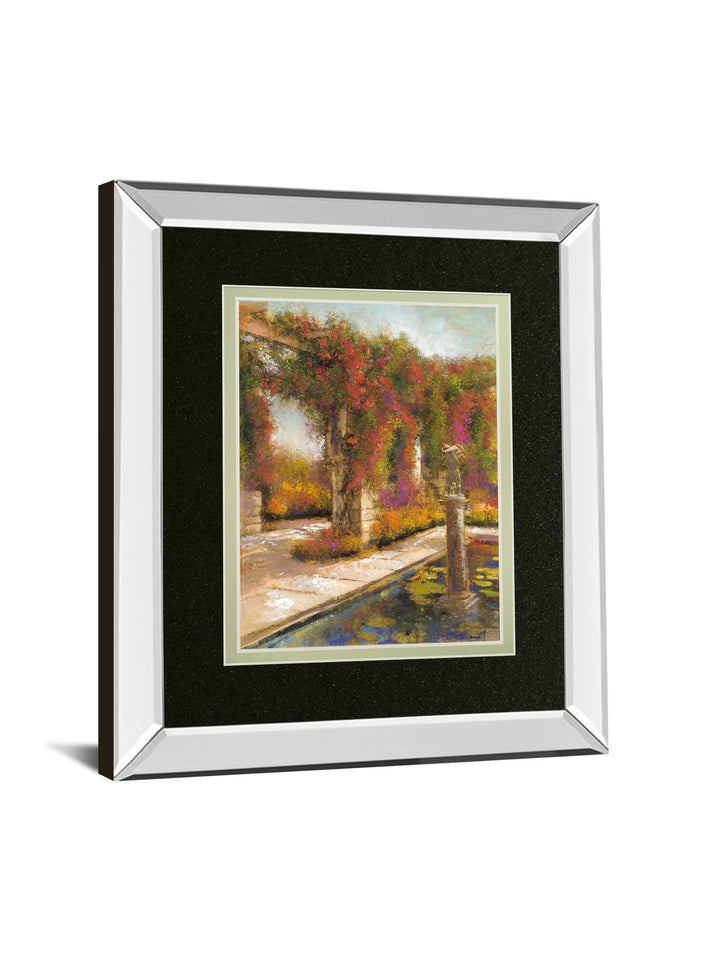 English Garden I By Patrick - Mirror Framed Print Wall Art - Green