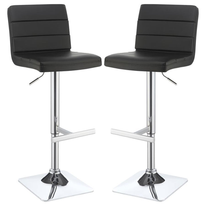 Bianca - Square Upholstered Adjustable Bar Stools (Set of 2)