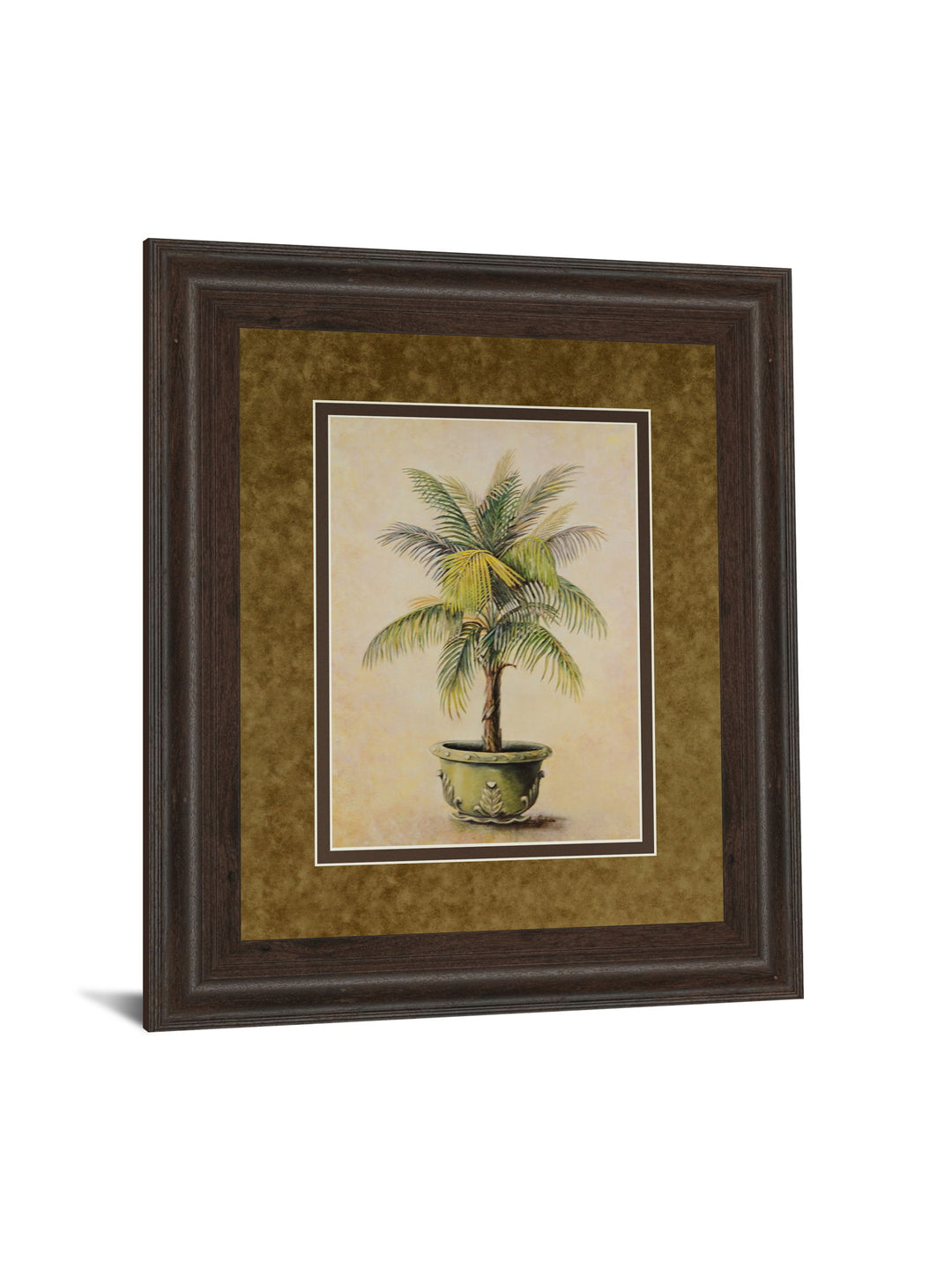 Potted Palm I - Framed Print Wall Art - Light Brown