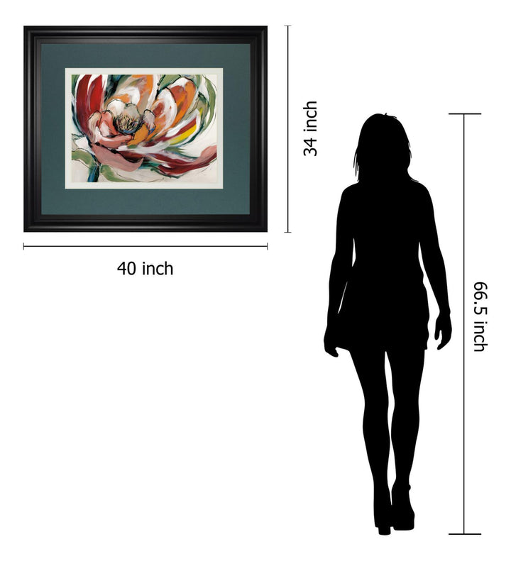 Bloomed I By Fitsimmons, A. - Framed Print Wall Art - Red