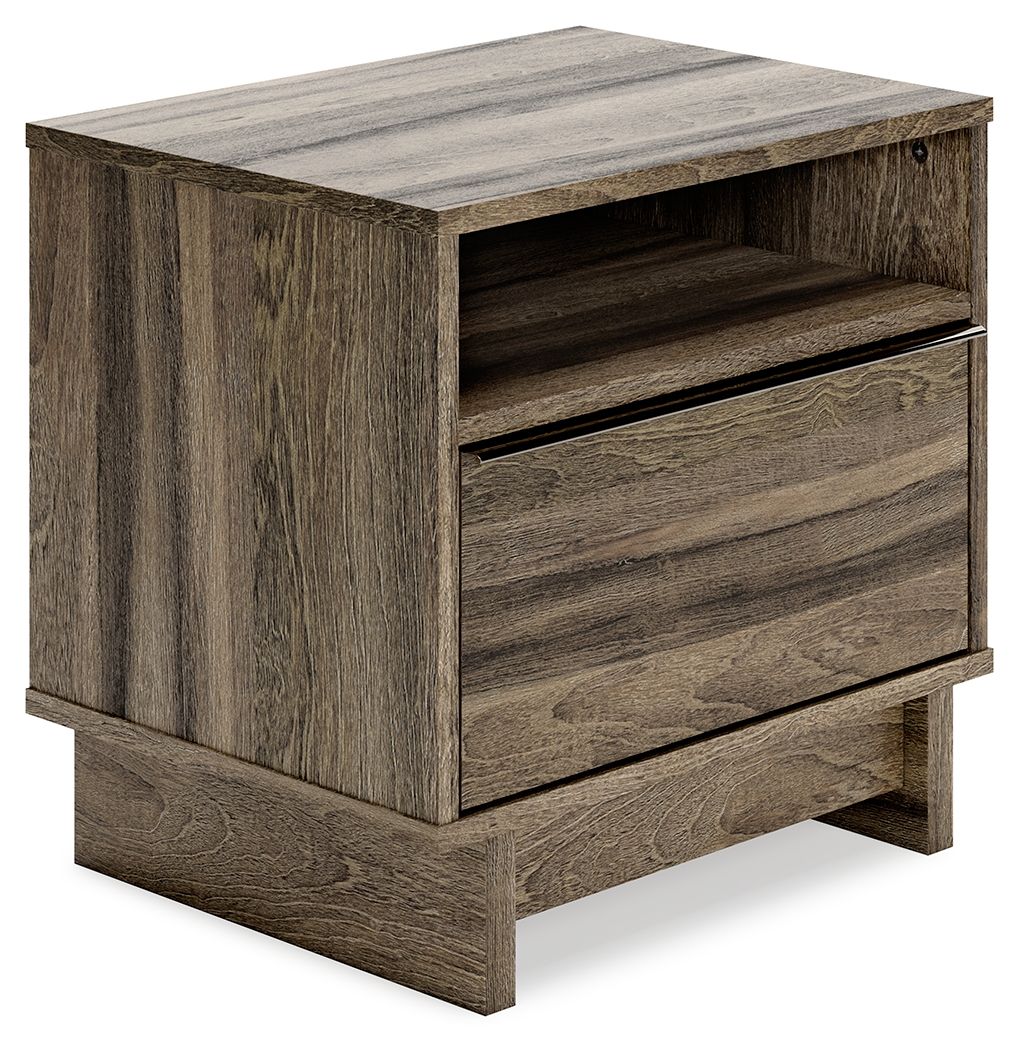 Shallifer - Brown - One Drawer Night Stand